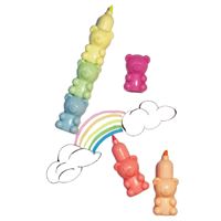 ONE METER SUNSHİNE GEÇMELİ FOSFORLU KALEM MD-093 AYICIK 6 RENK 1