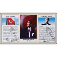 PANDA MİLLİ LEVHA 45x90 3 LÜ SET METAL ÇERÇEVE PAN419 1