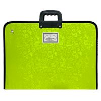 LİNEA PROJE ÇANTASI 53x38 KUMAŞ ASKILI İÇ CEPLİ FISTIK YEŞİL DESENLİ 1