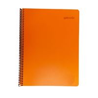 MYNOTE PASTEL DEFTER A4 PP KAPAK SPİRALLİ 80 YP KARELİ İVORY 70 GR TURUNCU MPA-NA-A480-K 1