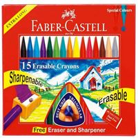 FABER PASTEL BOYA WAX CRAYON 15 RENK 122715 SİLİNEBİLİR 1