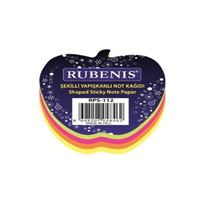 RUBENİS YAPIŞKANLI NOTLUK RPS-112 ELMA DESENLİ FOSFORLU 1