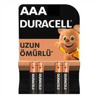 DURACELL PİL İNCE KALEM AAA ALKALİNE 1.5 V 4 LÜ 1