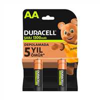 DURACELL PİL KALEM ŞARJLI AA 2 Lİ 1300 MAH 1