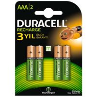 DURACELL PİL ŞARJLI İNCE KALEM 4 LÜ AAA 750 mAh 1