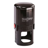 MOBİSTAMPS KAŞE R50 YUVARLAK MAVİ KEÇE 50 MM 1