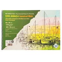 ART LİVA RESİM DEFTERİ 170 GR SPİRALLİ FON KARTONLU 25x35 MULTİ TEKNİK 20+10 YP YP SD-407 1