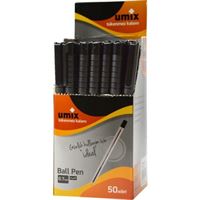 UMİX TÜKENMEZ KALEM BALL PEN SİYAH 07 50 Lİ U9900-07-Sİ 1