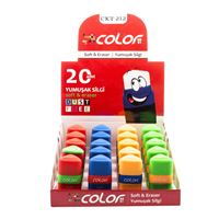 COLORBANK SİLGİ CKT-212 KALEMTRAŞLI 20 Lİ 1