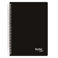 NOTTE A4 PP KAPAK SPİRALLİ DEFTER BLACK 80 YP ÇİZGİLİ 12 Lİ 60-477 1