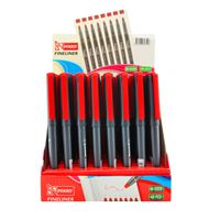 MİKRO FİNELİNER KALEM M-2028K KIRMIZI KUTULU 48 Lİ 1