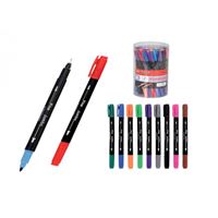 MİKRO FİNELİNER KALEM ÇİFT TARAFLI KAVANOZ 48 Lİ ZW-293-48 1