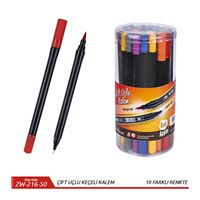 RED APPLE FİNELİNER KALEM ZW-216 ÇİFT TARAFLI KAVANOZ 50 LI 1