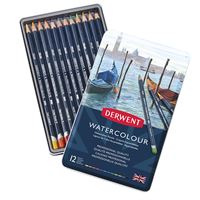 DERWENT WATERCOLOUR SULUBOYA KALEMİ 12 RENK METAL KUTU DW32881 1