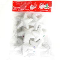 YILBAŞI SÜSÜ 2130 BEYAZ KÖPÜK YILDIZ KÜÇÜK 6 LI 1