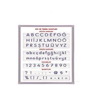 ODAK TABLO TEMEL HARFLER (DİK YAZILI) 50x70 ÇITALI 2 Lİ 1