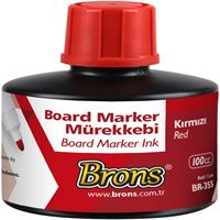 BRONS TAHTA KALEM MÜREKKEBİ 100 ML KIRMIZI BR-355 1