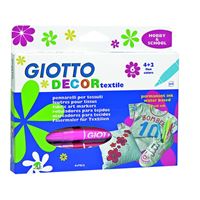 GIOTTO MARKÖR 494800 DEKOR BOYASI TEKSTİL 6 LI 1