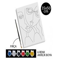 KUMTOYS TUVAL BOYAMA SETİ 35x50 RESİMLİ 1