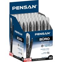PENSAN TÜKENMEZ KALEM BALLPOİNT 1.0 SİYAH 50 Lİ 2270 1