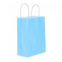UZAY HEDİYE ÇANTASI KARTON KRAFT AÇIK MAVİ 18x24 25 Lİ 1