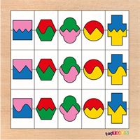 CHİVA AHŞAP PUZZLE CS-7021 RENKLERİ VE ŞEKİLLERİ SIRALAYALIM-2 1