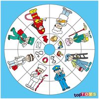 CHİVA AHŞAP PUZZLE CS-7026 DAİRESEL TEMALAR MESLEKLER 1