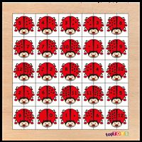 CHİVA AHŞAP PUZZLE CS-7027 SAYMA OYUNU UĞUR BÖCEĞİ 1