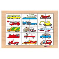 CHİVA AHŞAP PUZZLE CS-7032 EŞLEŞTİR KARIŞTIR TAŞITLAR 1