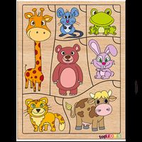 CHİVA AHŞAP PUZZLE CS-7037 BİL BAKALIM KİM NE YER 1