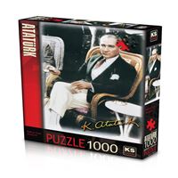KS GAMES PUZZLE  KUTULU KAHVE İÇEN ATATÜRK 1000 PARÇA 11195 1