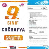 AÇI YAPRAK TEST COĞRAFYA 9.SINIF 1