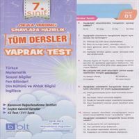 BULUT YAPRAK TEST TÜM DERSLER 7. SINIF (2018-2019) 1