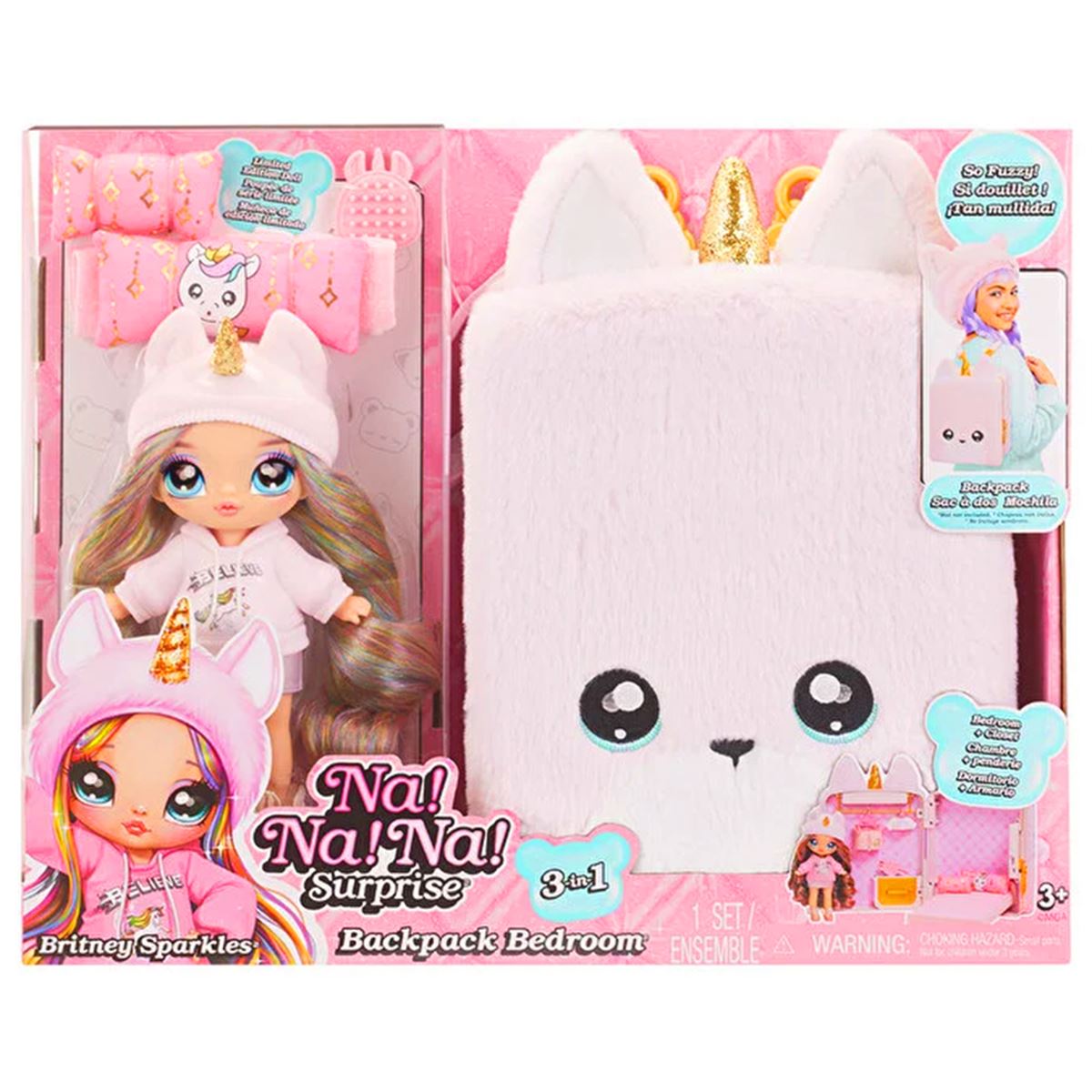 NA NA NA SÜRPRİZ 592358 3İN1 BRİTNEY SPARKLES BEBEK BACKPACK BEDROOM 3+ 1