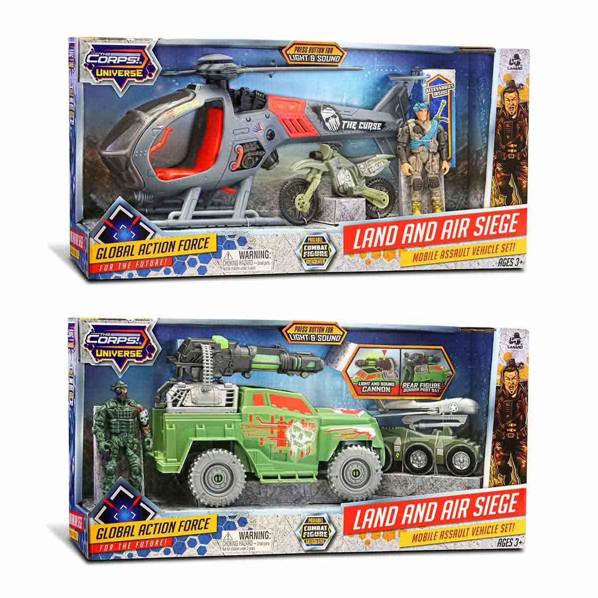 SUNMAN ASKER OYUN SETİ 33933 LAND AND AİR SİEGE MOBİLE ASSAULT VEHİCLE SET 3+ 1