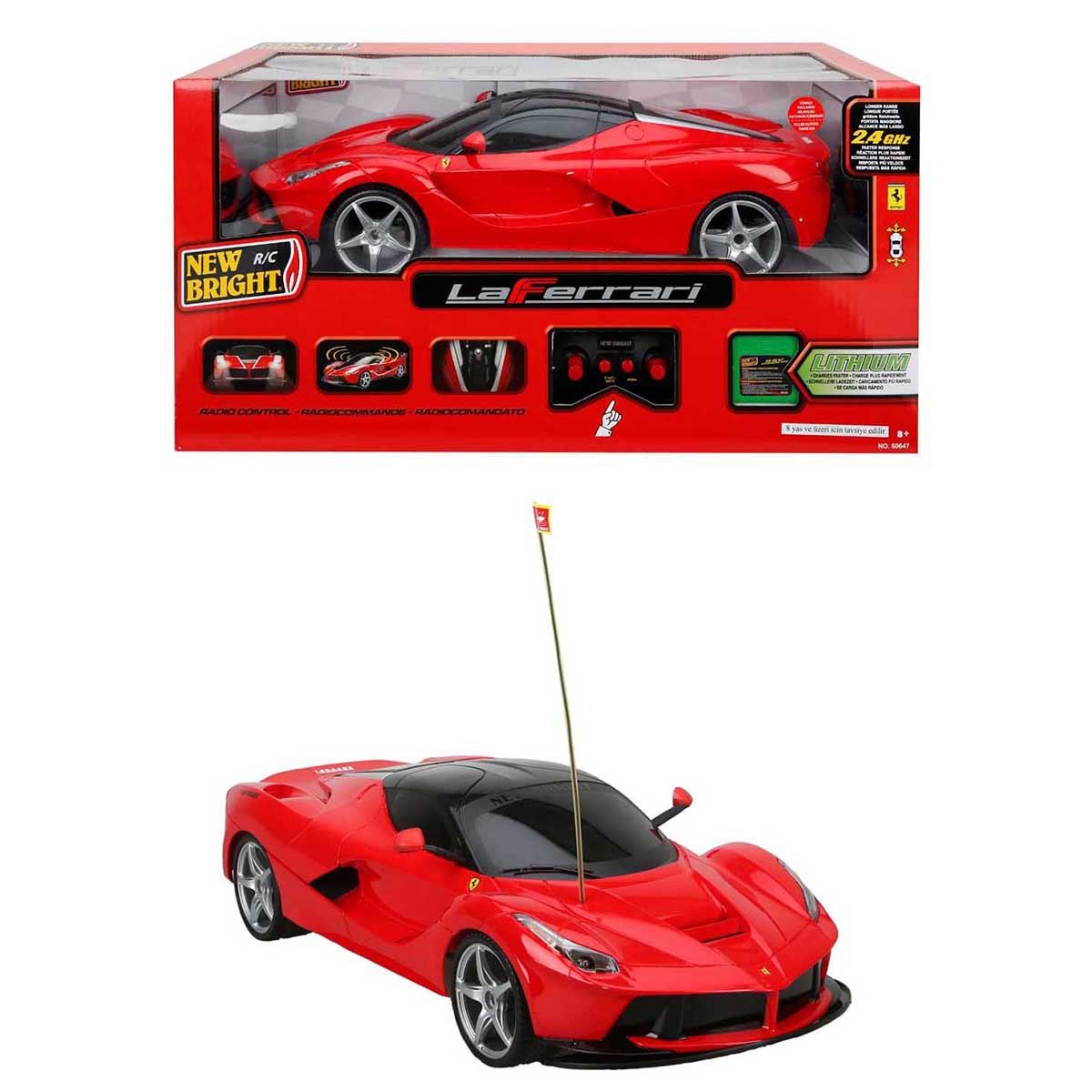 SUNMAN LA FERRARİ 60647 KUMANDALI ARABA 2.4GHZ SESLİ IŞIKLI 8+ 1