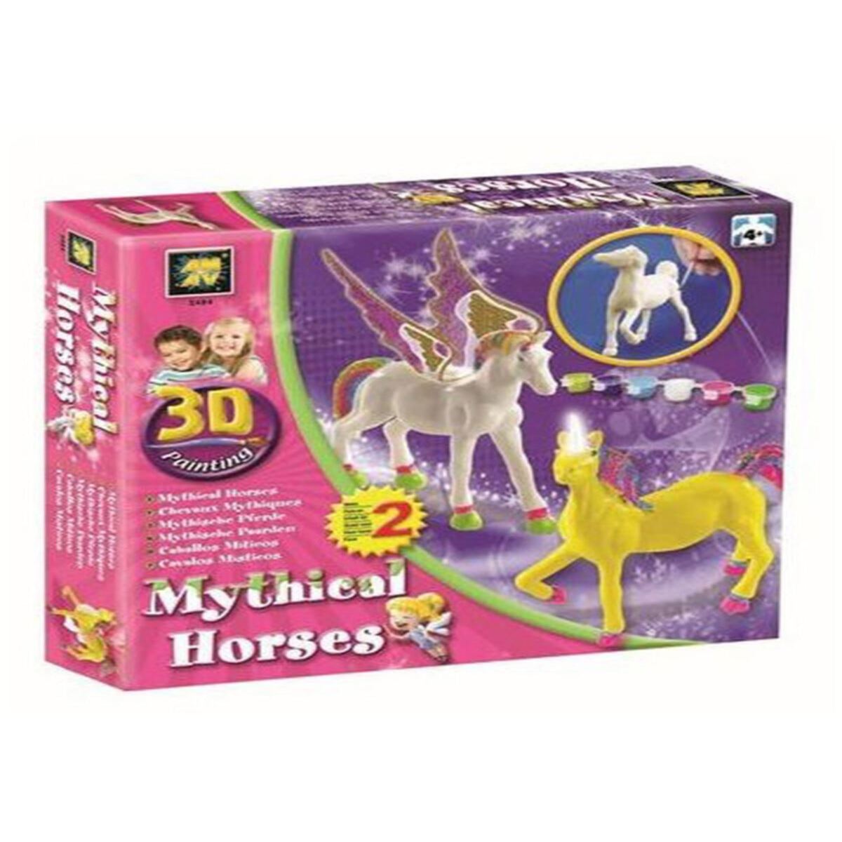 EVRENSEL DA2484 3D BOYAMA MİSTİK ATLAR 2 Lİ 4+ 1