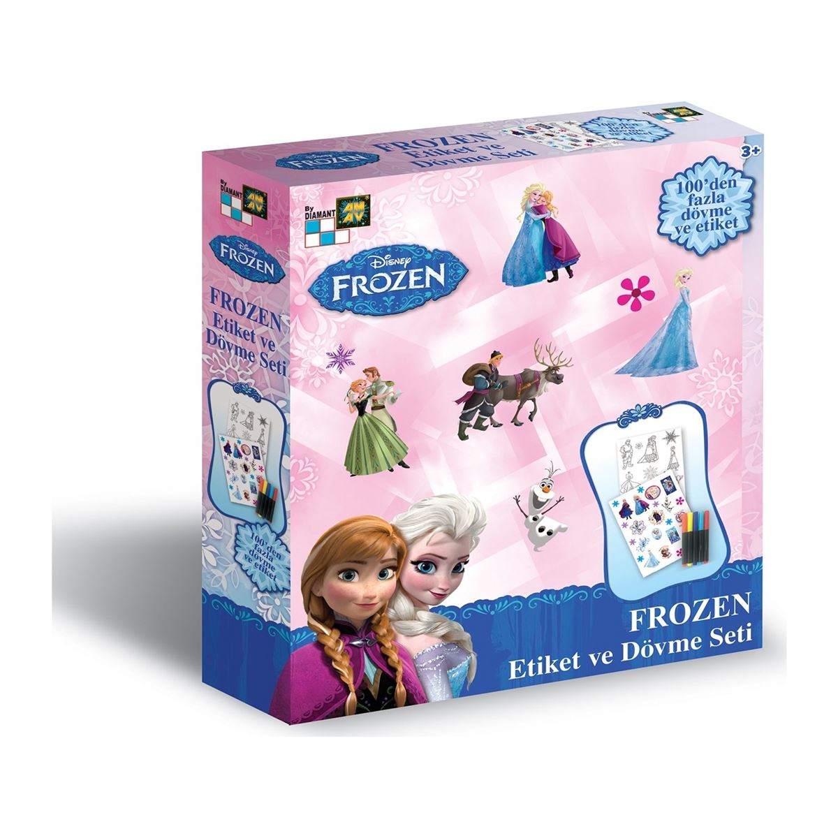 EVRENSEL DİSNEY FROZEN BX 5051 ML ETİKET VE DÖVME SETİ 6+ 1