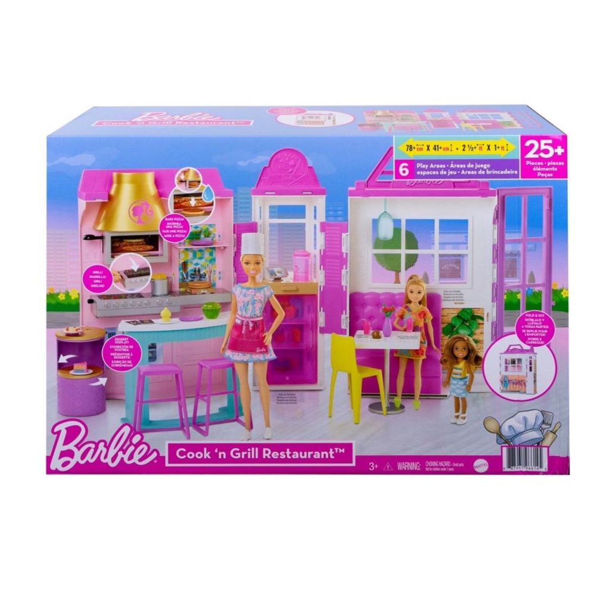 BARBİE GXY72 BARBİENİN MUHTEŞEM RESTORANI OYUN SETİ 3+ 1