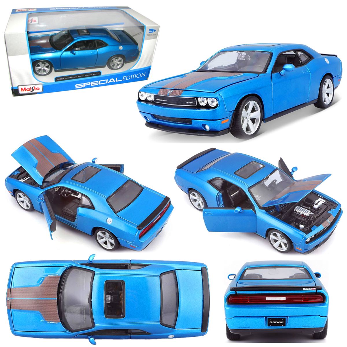 MAİSTO SPECİAL EDİTİON 31280 2008 DODGE CHALLENGER SRT8 DİE CAST METAL 1:24 3+ 1