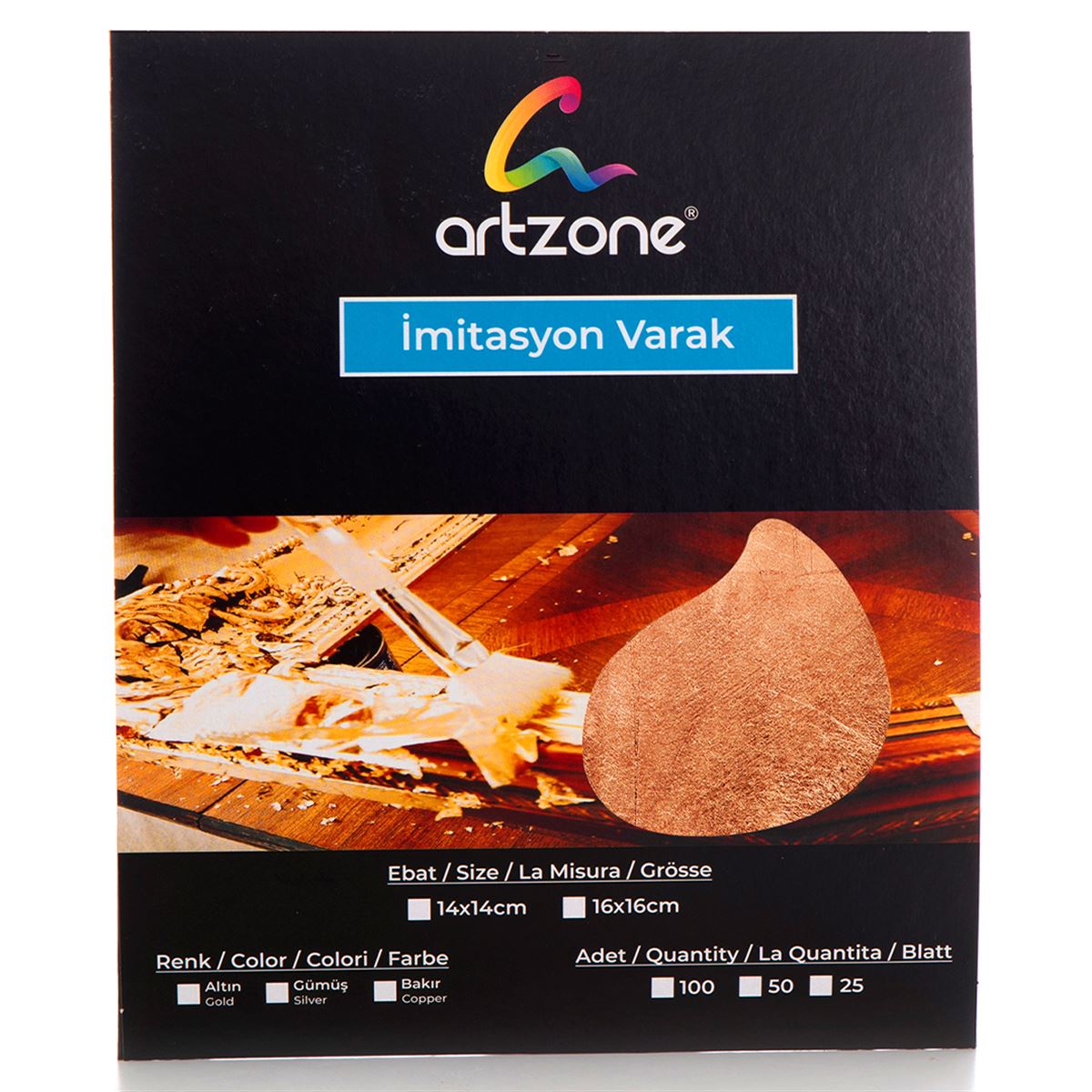 ARTZONE İMİTASYON VARAK BAKIR 14X14CM - 50 YAPRAK 1