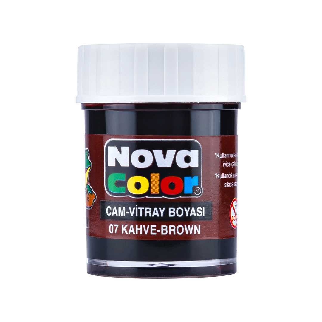 NOVA COLOR CAM BOYASI SU BAZLI KAHVE 12 Lİ NC-155 1