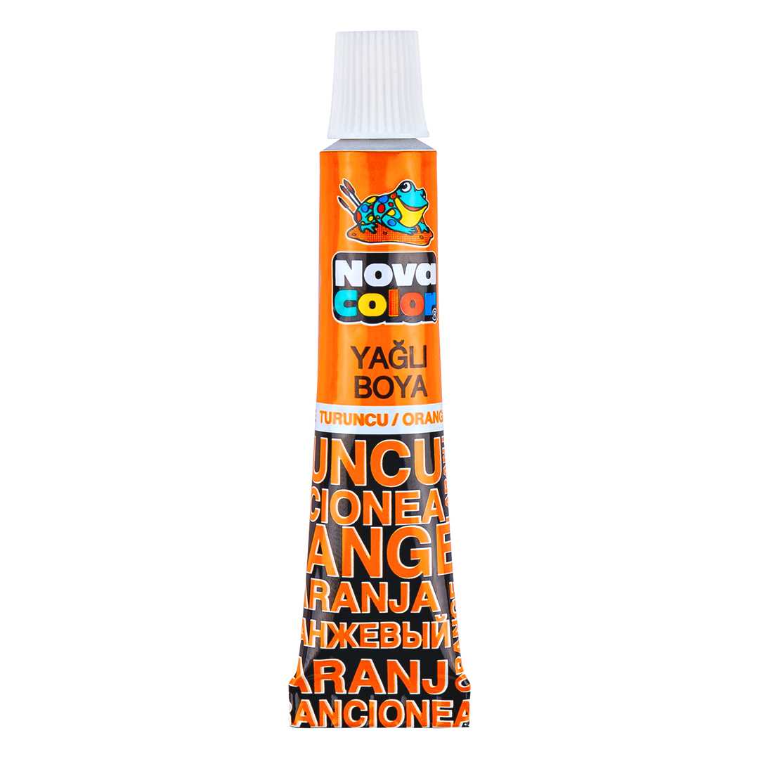 NOVA COLOR YAĞLI BOYA TÜP TURUNCU 12 Lİ NC-134 1