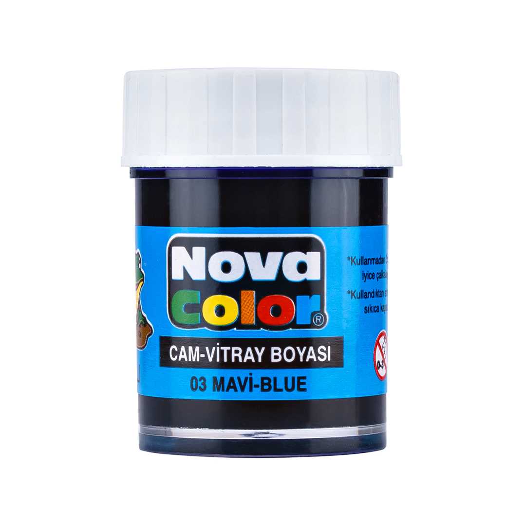 NOVA COLOR CAM BOYASI SU BAZLI MAVİ 12 Lİ NC-151 1