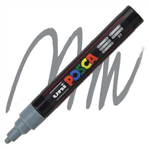 UNİ POSTER MARKÖRÜ POSCA PC-5M 1.8-2.5 GRİ 6 LI 1