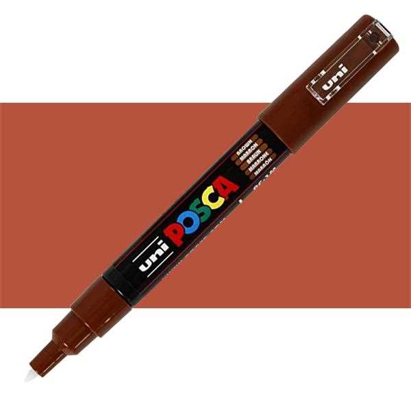 UNİ POSTER MARKÖRÜ POSCA PC-1M 07 KAHVERENGİ 6 LI 1