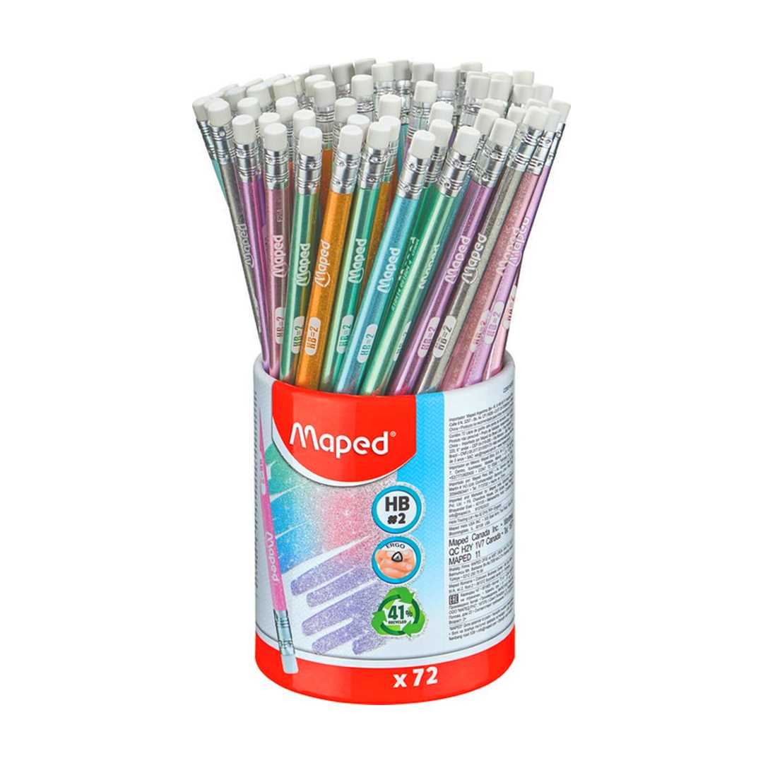 MAPED KURŞUN KALEM GLİTTER DECO HB SİLGİLİ 72 Lİ 851805 1