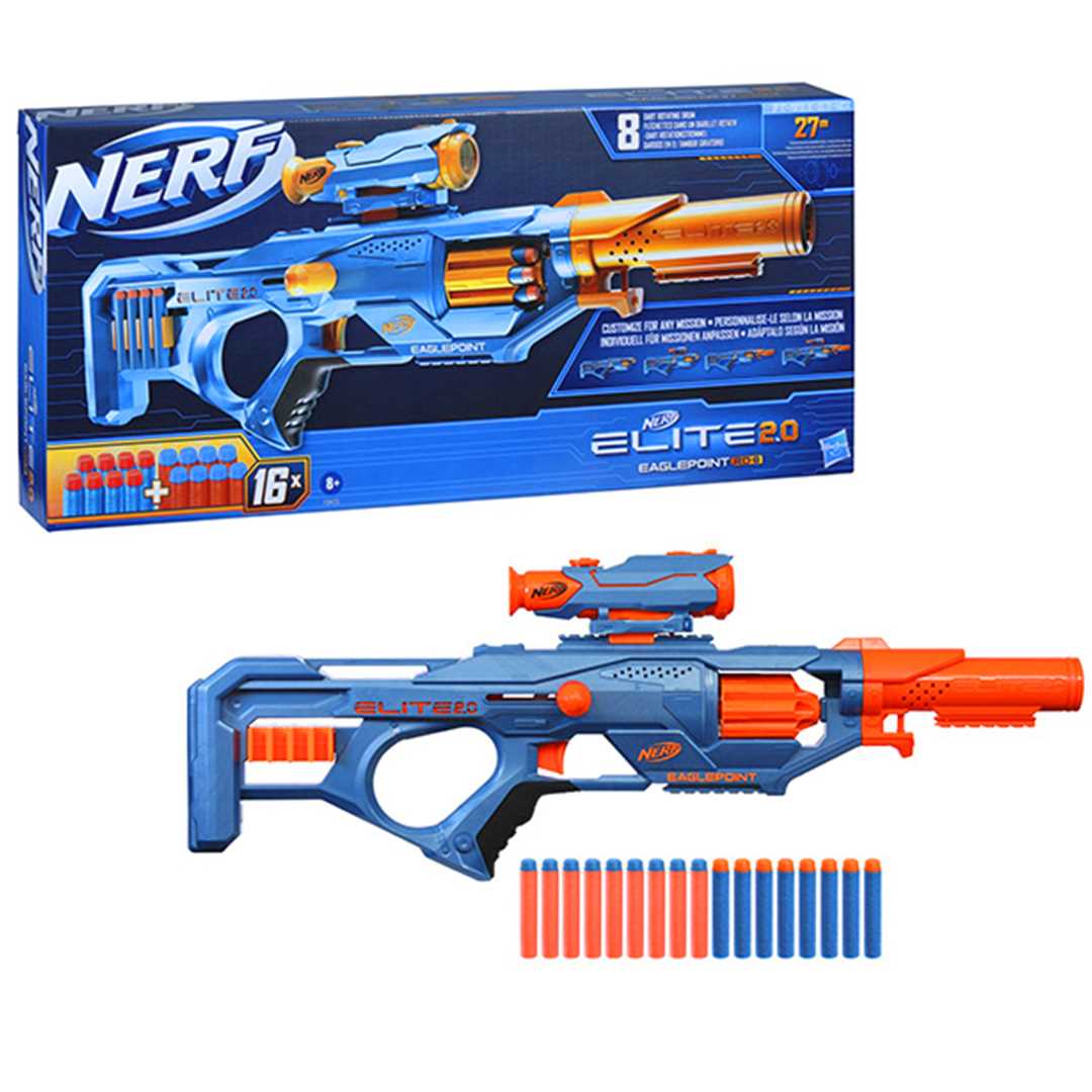 HASBRO NERF ELİTE 2.0 SÜNGER TABANCASI F0423 EAGLEPOİNT 16 MERMİ 8+ 1