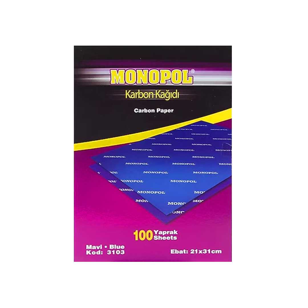 MONOPOL KARBON KAĞIDI A4 MAVİ 100 LÜ 3103 1