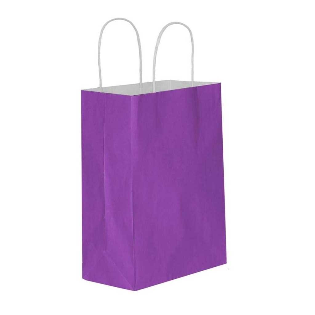 UZAY HEDİYE ÇANTASI KARTON KRAFT MOR 25x31 25 Lİ 1